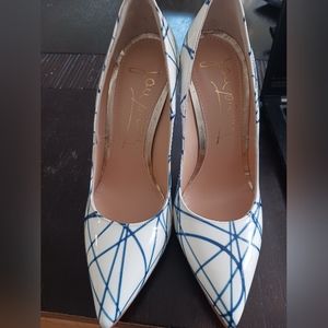 Brand new unique designer Italian leather heel without tags.